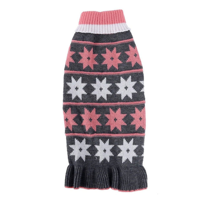 Stickad klänning för hund