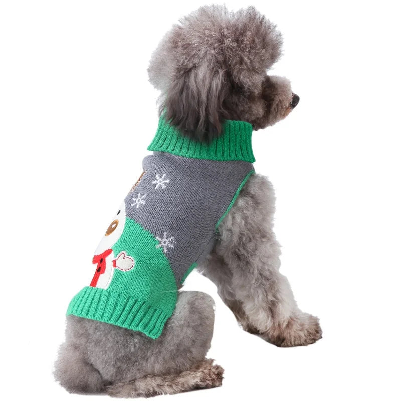 Stickad jultröja för hund