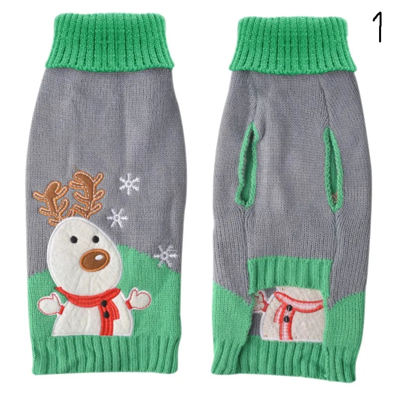 Stickad jultröja för hund