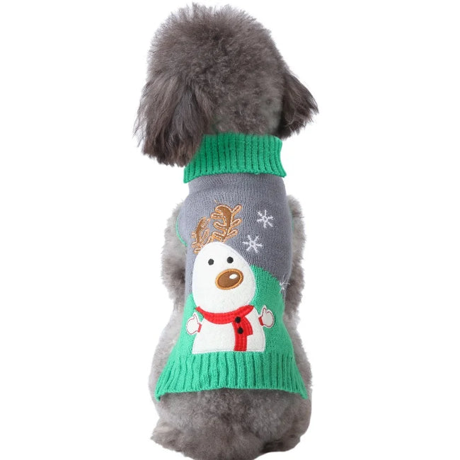 Stickad jultröja för hund