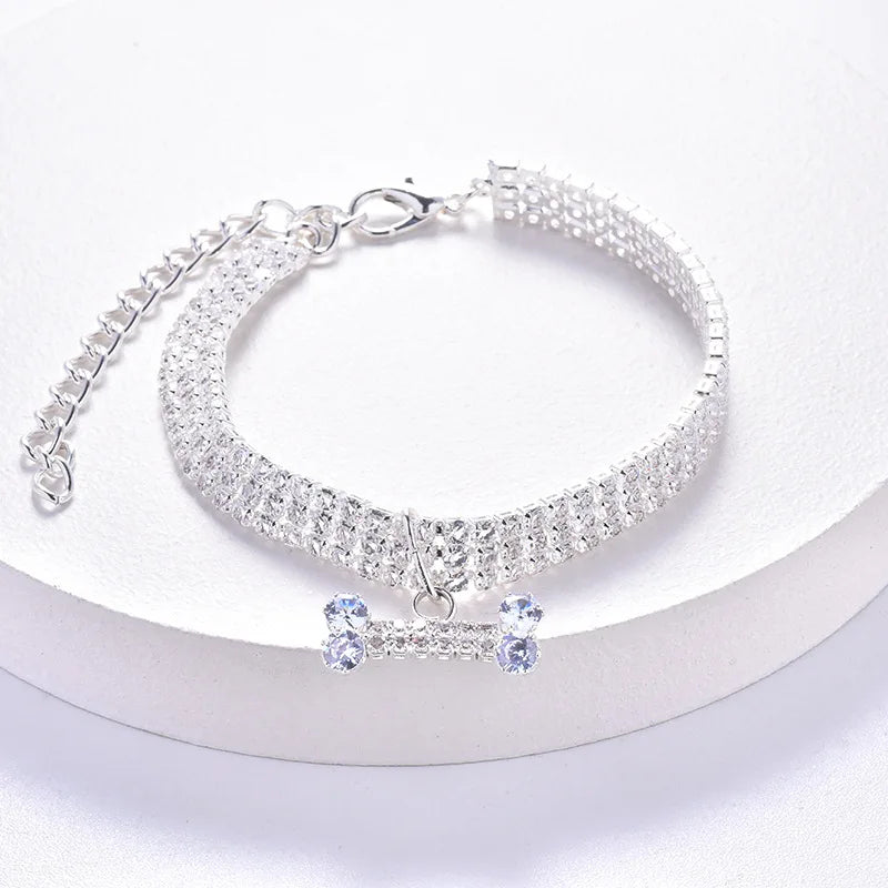 Hundhalsband i strass