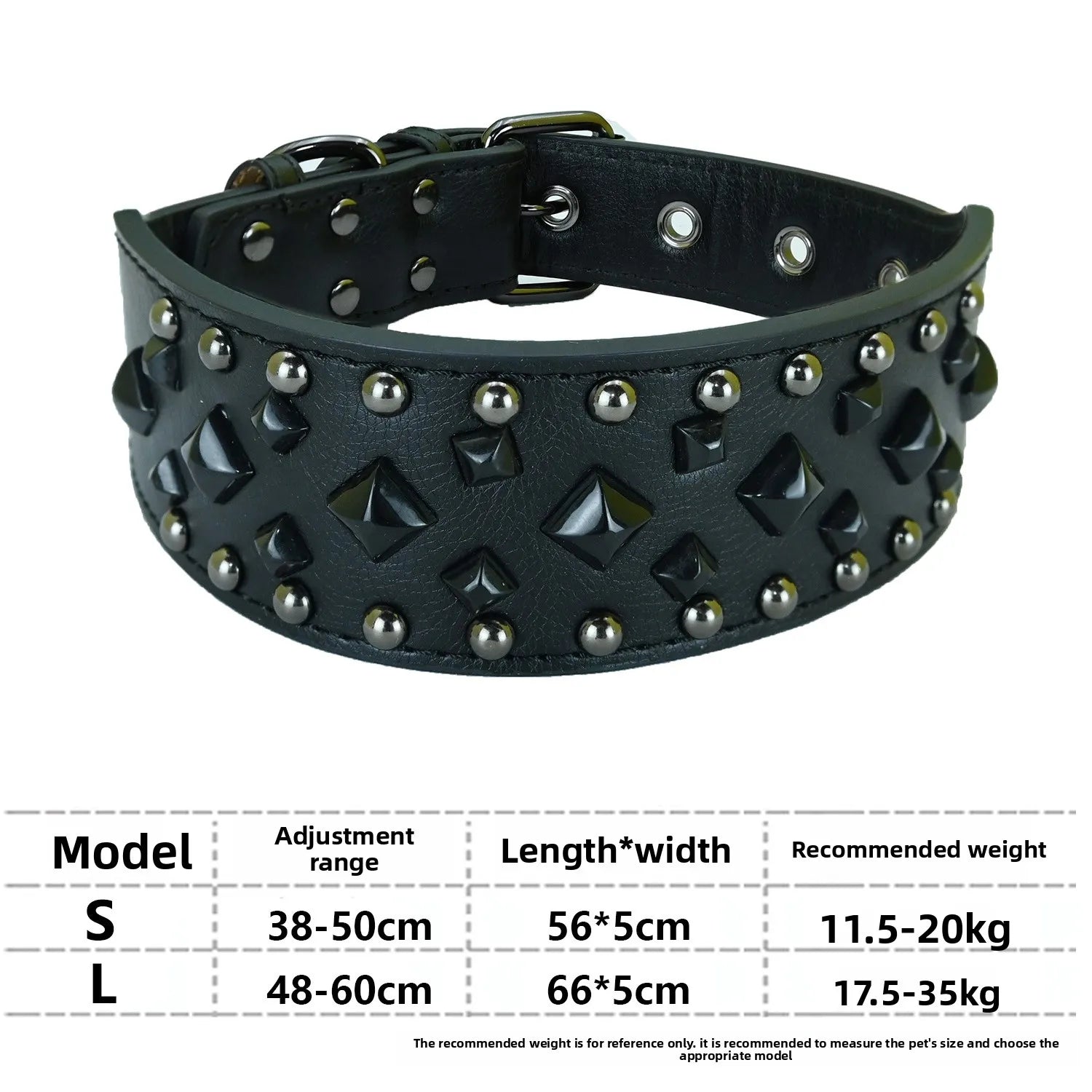 Hundhalsband med nitar