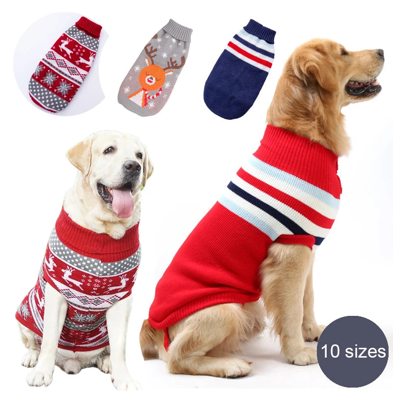 Stickad jultröja för hund