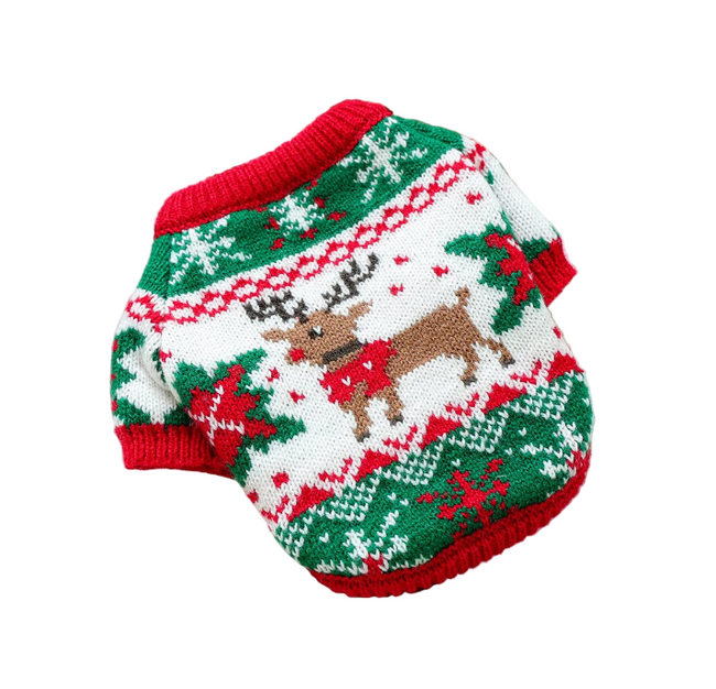 Stickad jultröja för hund