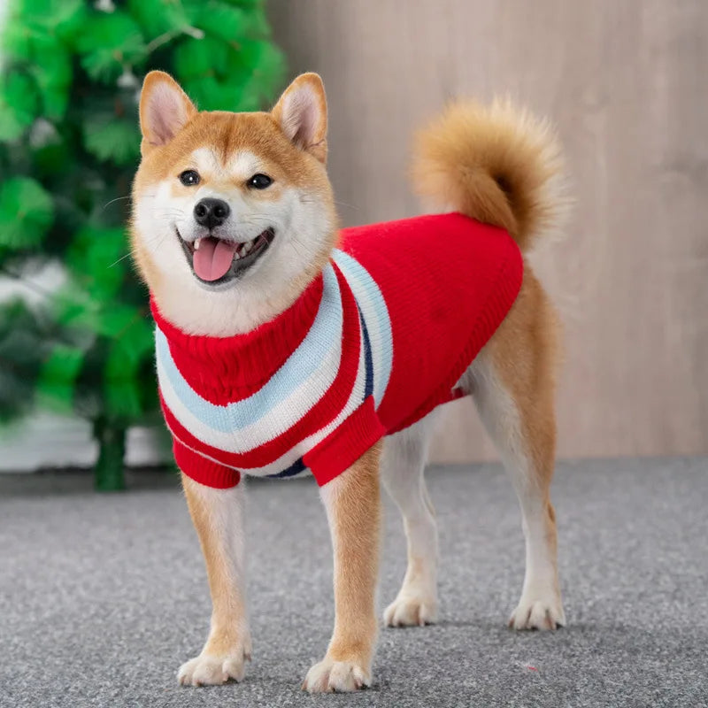 Stickad jultröja för hund