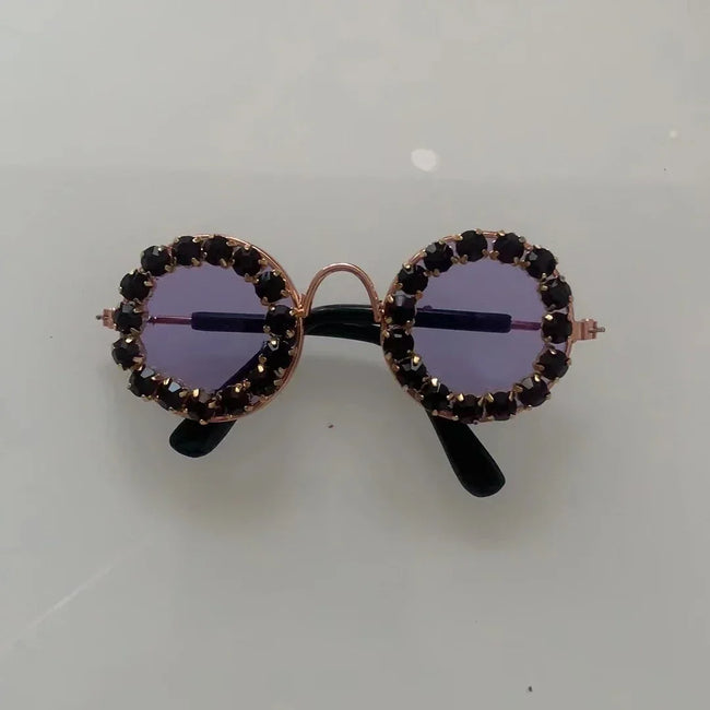 Solglasögon med strass för hund