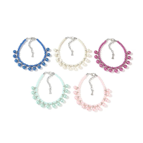 Pärlhalsband för hund