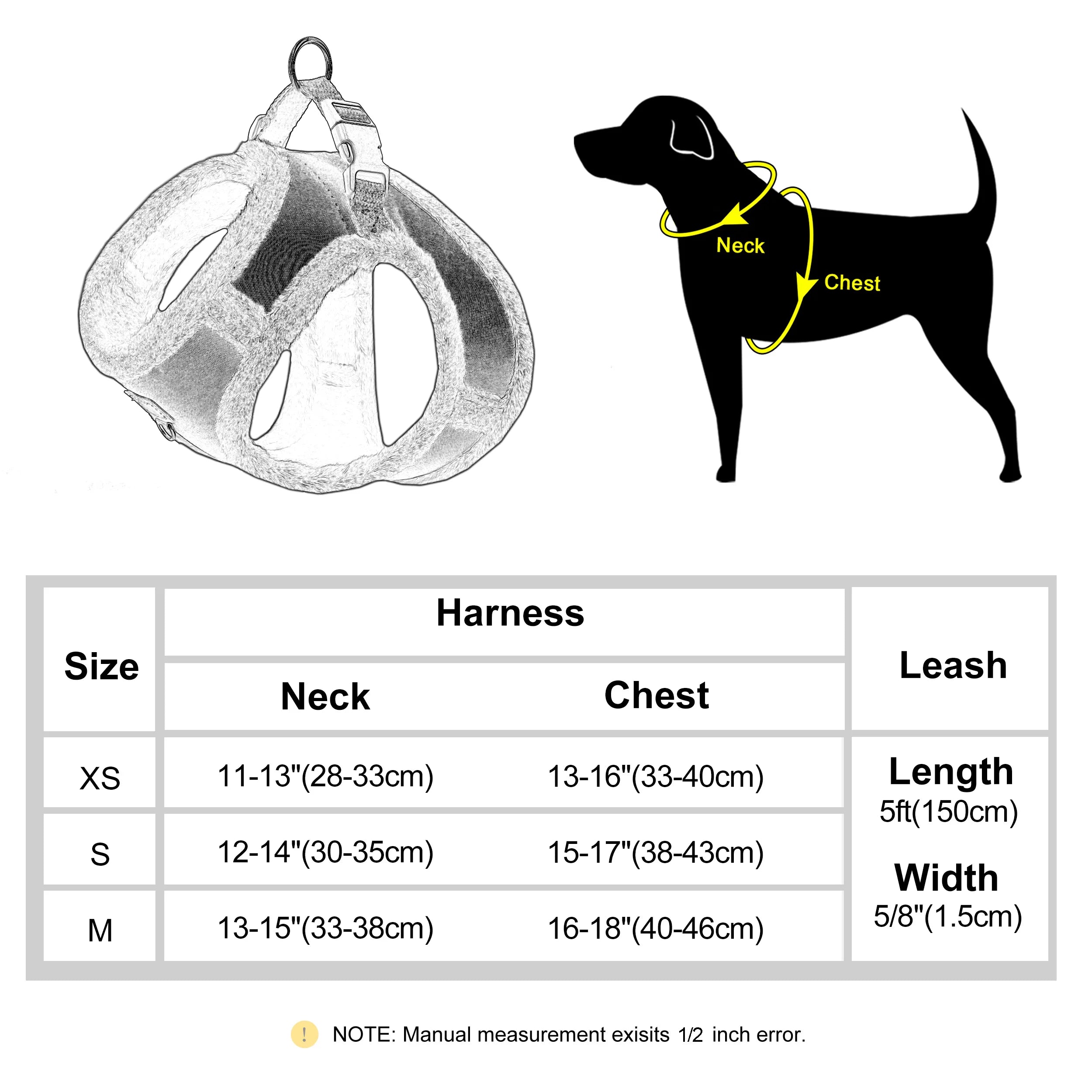 Pälsklädd sele för hund
