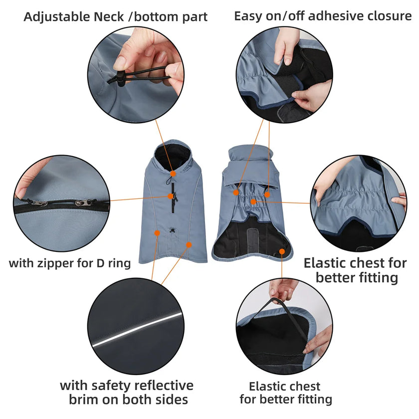 Vattentät hundjacka