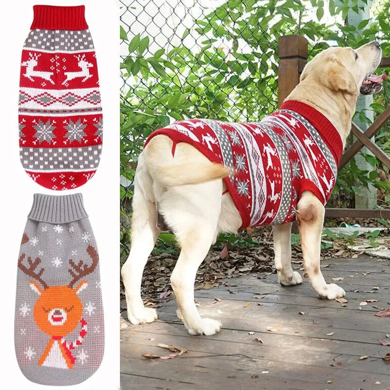Stickad jultröja för hund