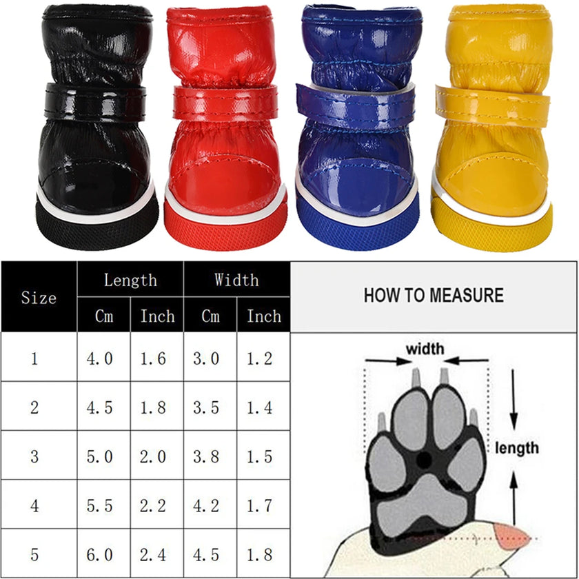 Snowboots för hund