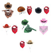 Cowboy kostym hatt & scarf för hund