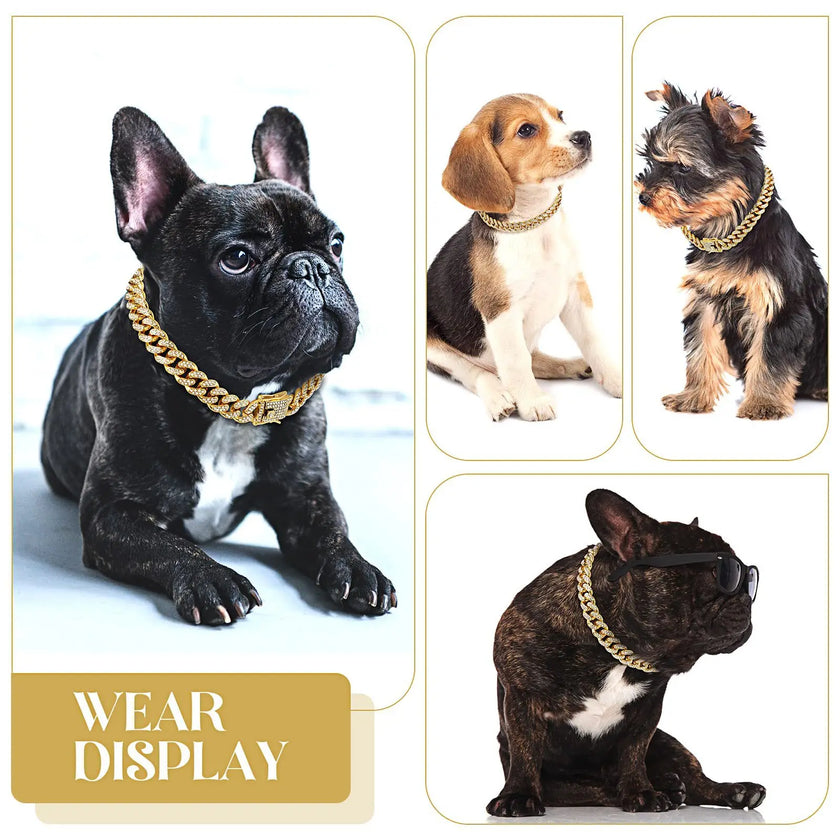 Hundhalsband med strass