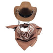 Cowboy kostym hatt & scarf för hund