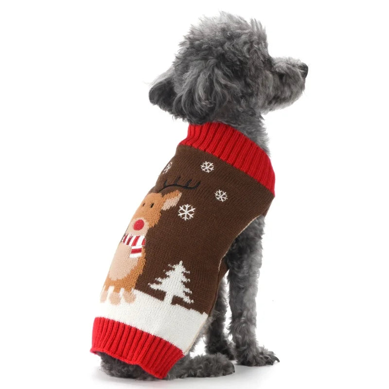 Stickad jultröja för hund