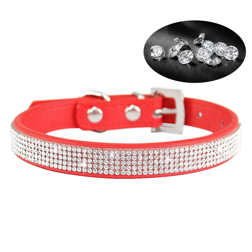 Hundhalsband med strass