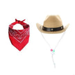 Cowboy kostym hatt & scarf för hund