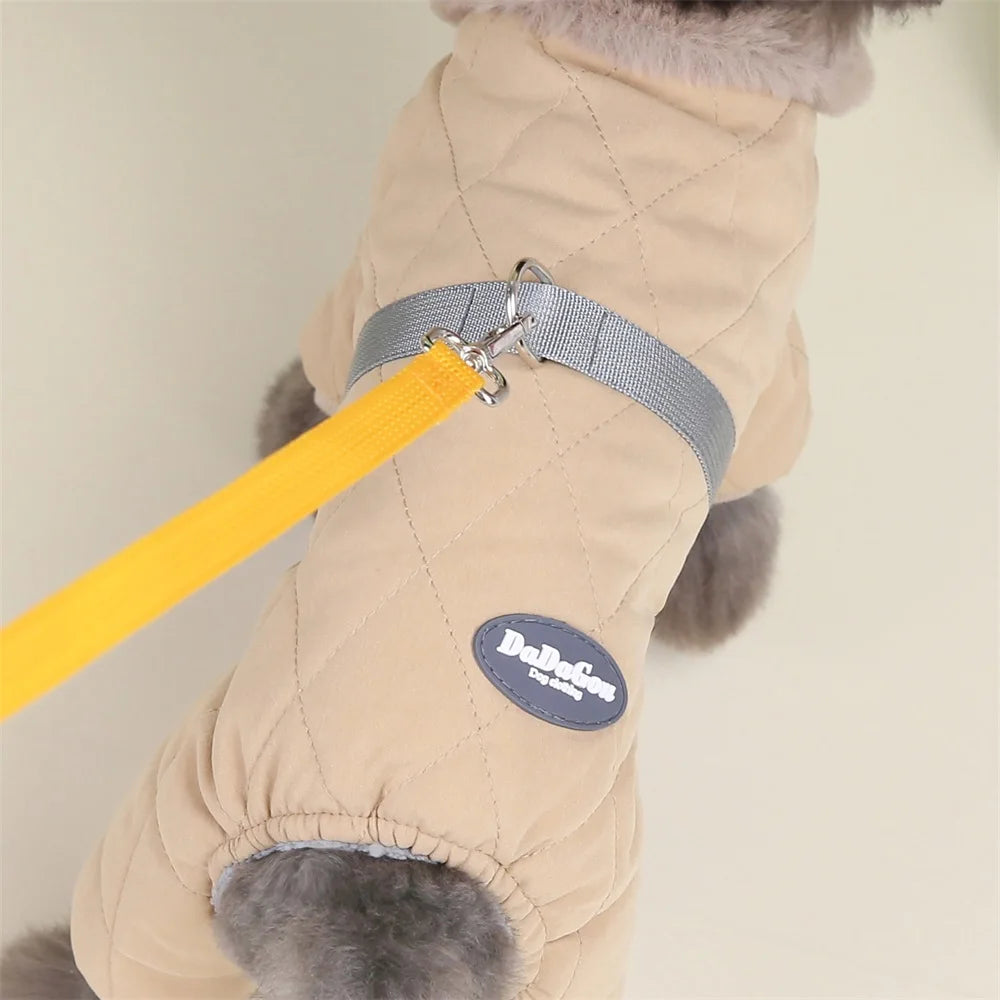 Varmfodrad overall för liten hund