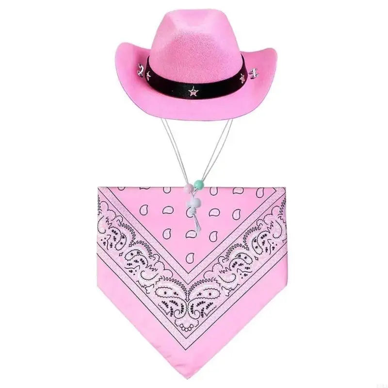 Cowboy kostym hatt & scarf för hund