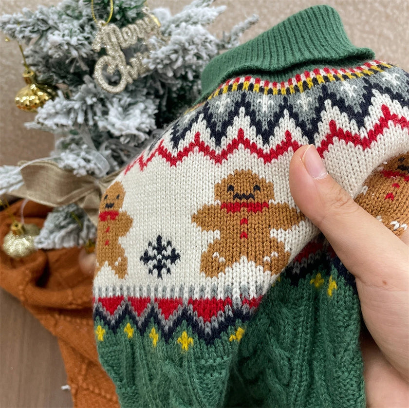 Stickad jultröja för hund