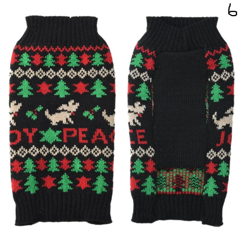 Stickad jultröja för hund