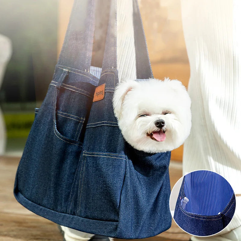 Hundväska i jeans