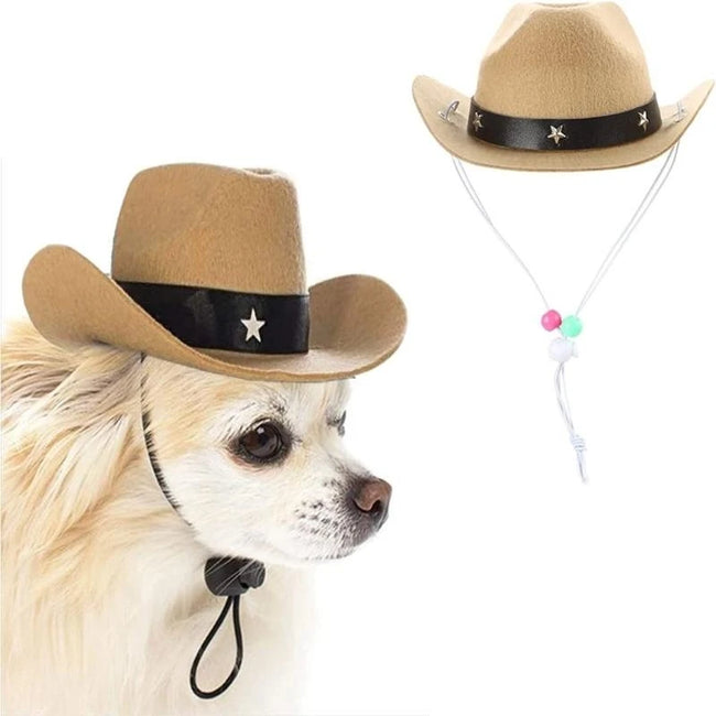 Cowboy kostym hatt & scarf för hund