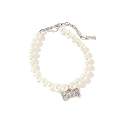 Pärlhalsband för hund