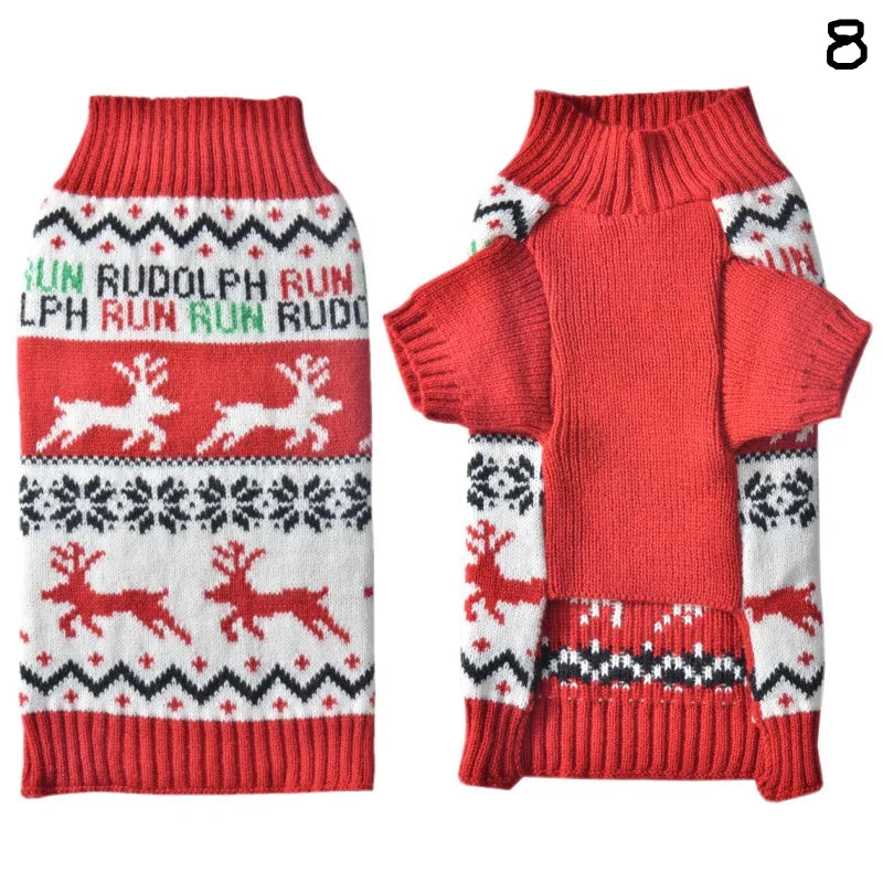 Stickad jultröja för hund