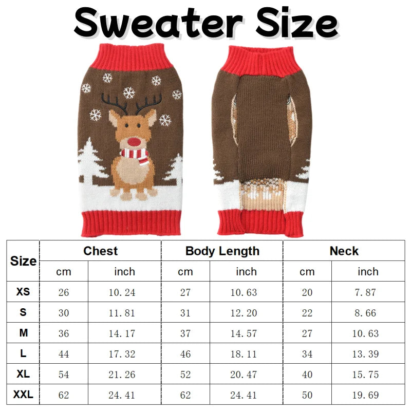 Stickad jultröja för hund