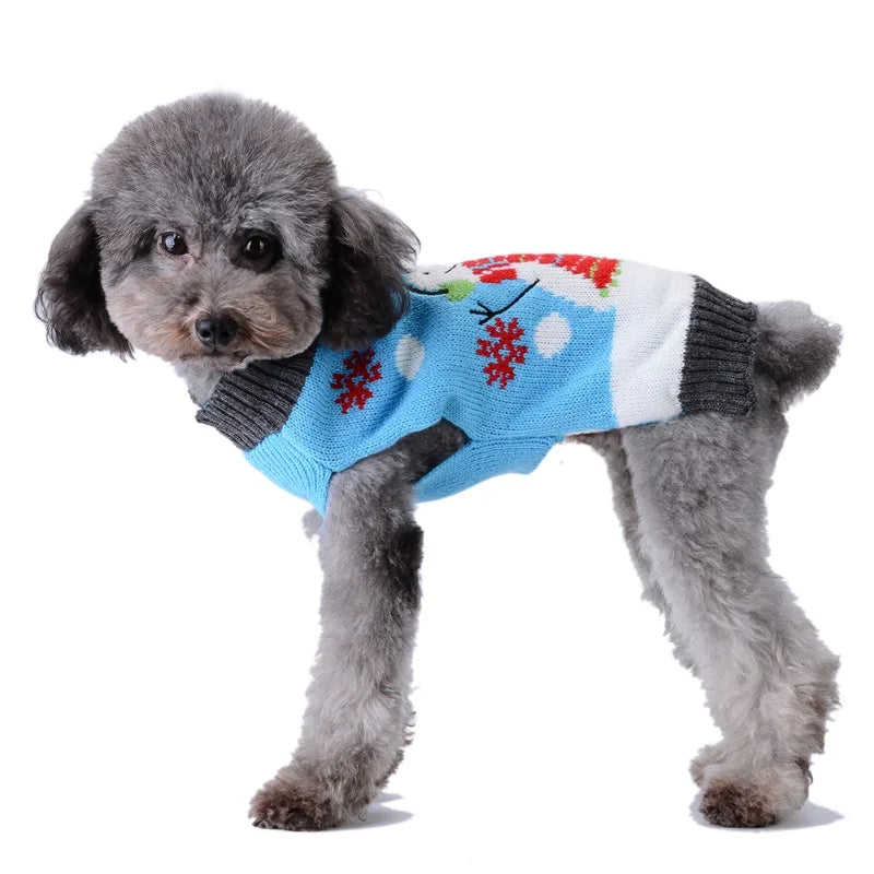 Stickad jultröja för hund