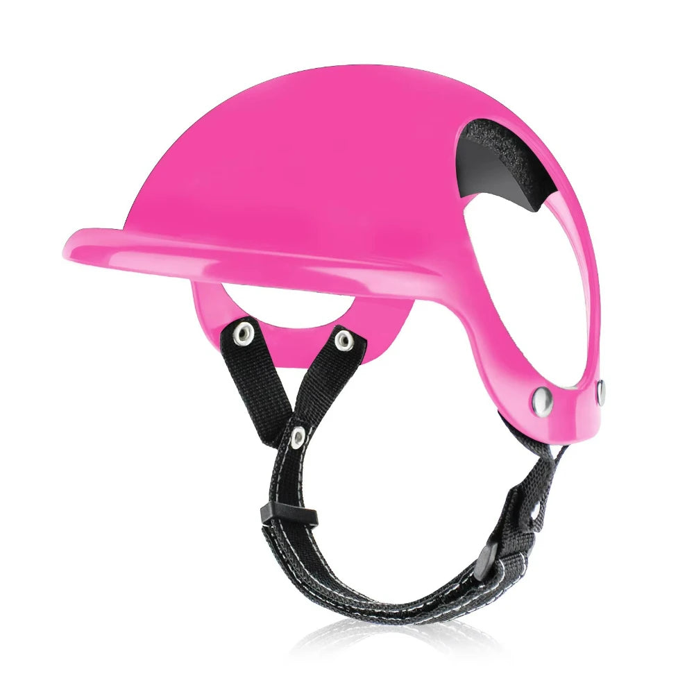 Set med hjälm och goggles för hund
