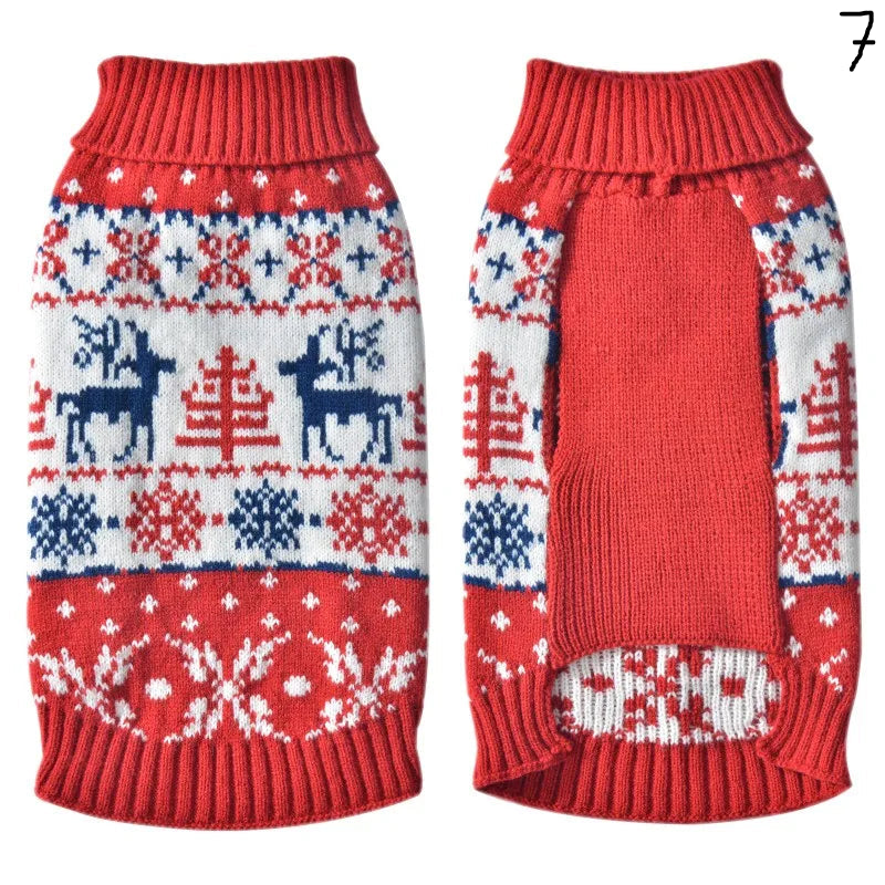 Stickad jultröja för hund