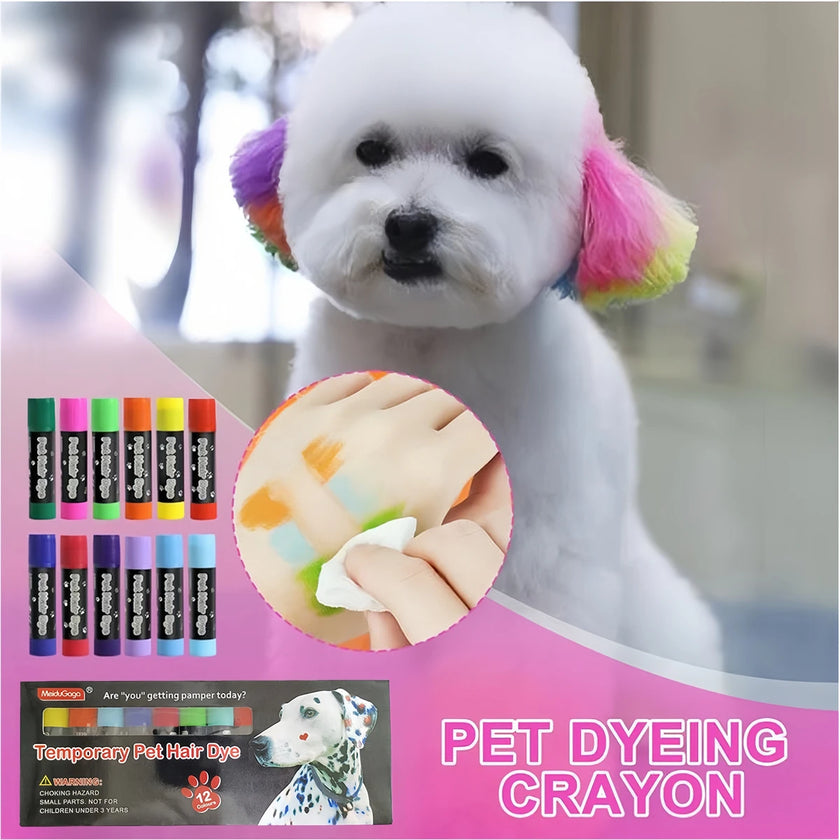 Färgpennor för hundpäls 6 färger