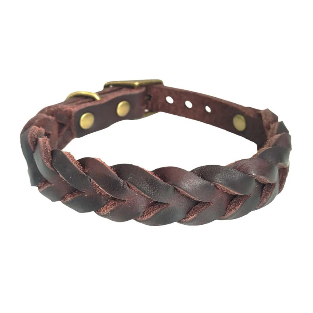 Flätat hundhalsband