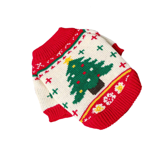 Stickad jultröja för hund