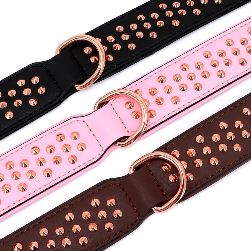 Hundhalsband med nitar