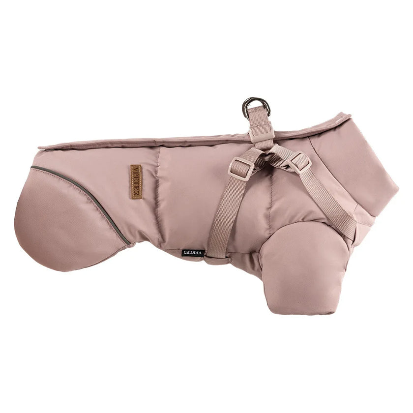 Vinterjacka med sele för hund