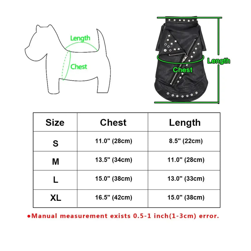 Hundjacka i skinnimitation