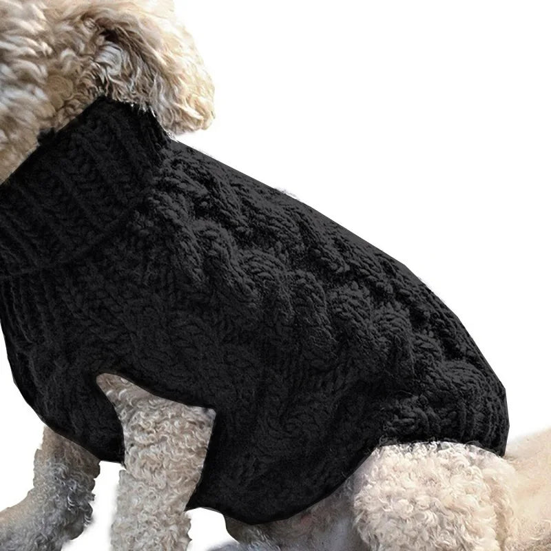 Stickad polotröja för hund