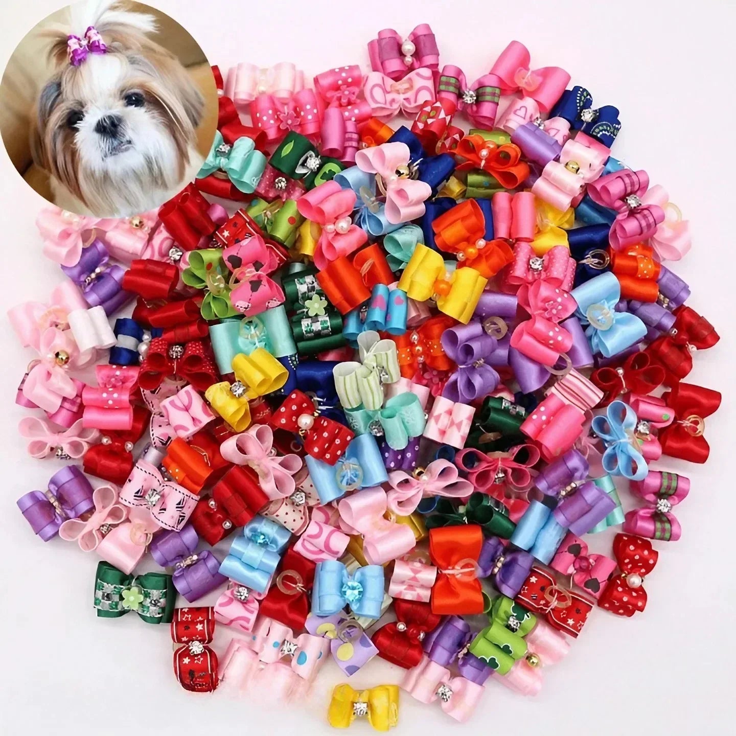 Rosetter på gummiband 10st