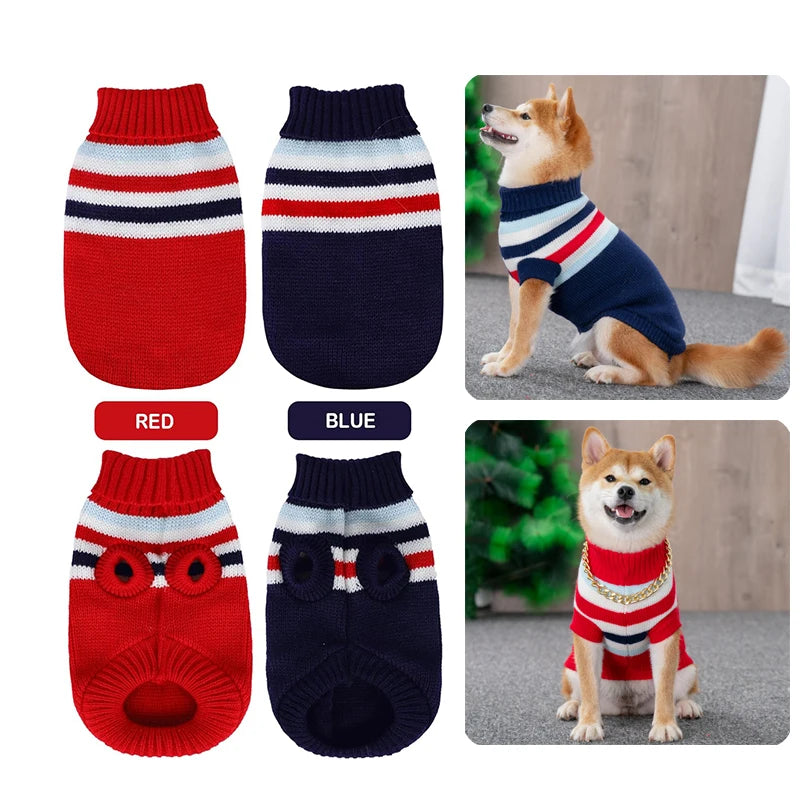 Stickad jultröja för hund