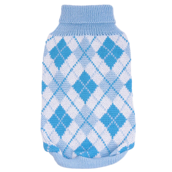 Stickad rutig hundtröja
