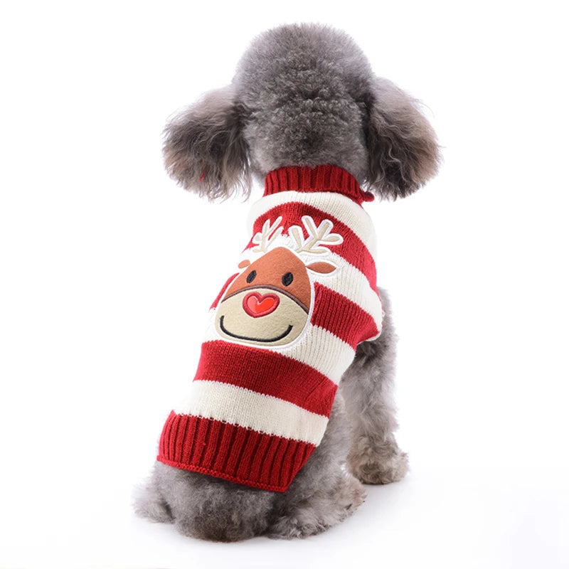Stickad jultröja för hund