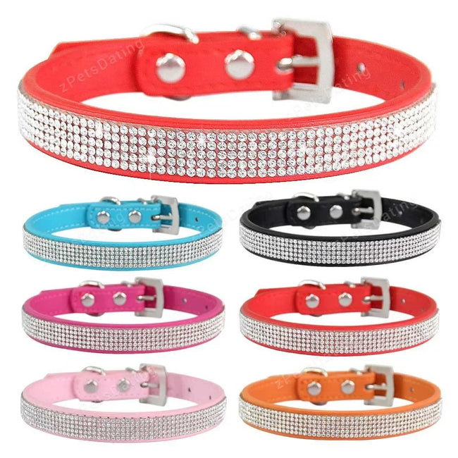 Hundhalsband med strass