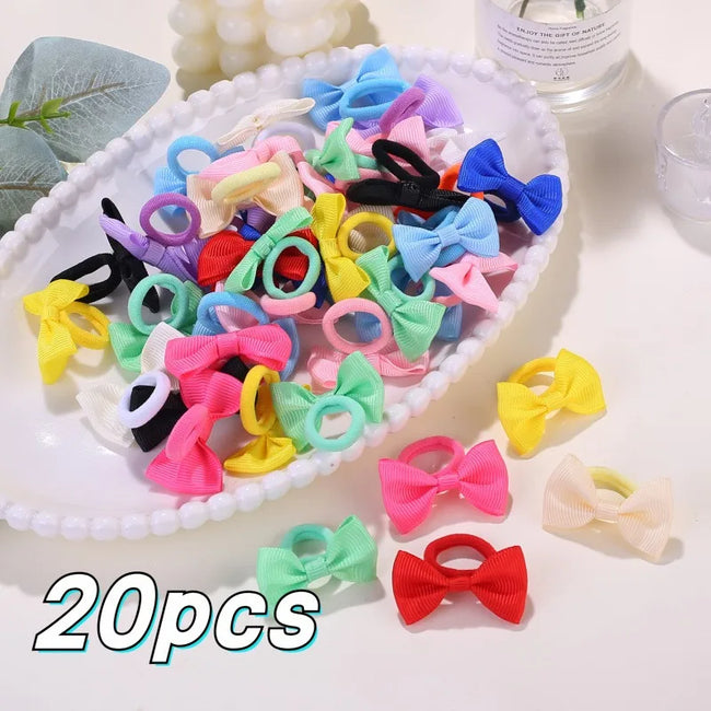 Hårsnoddar med rosett för hund