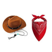 Cowboy kostym hatt & scarf för hund