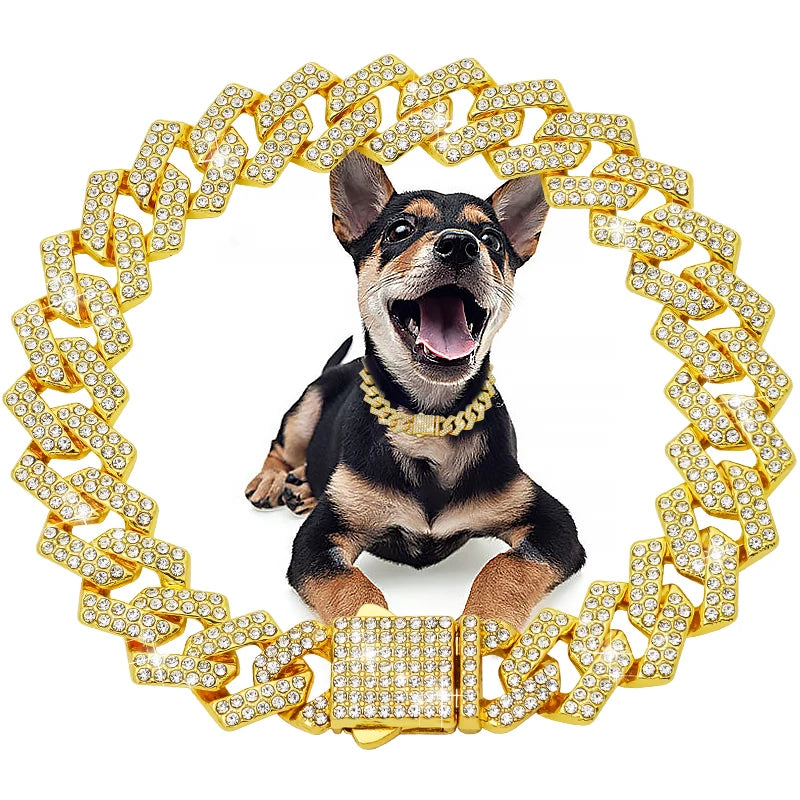 Hundhalsband med strass