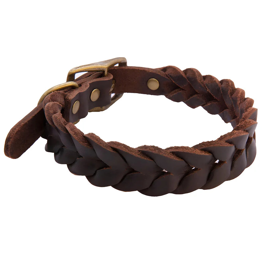 Flätat hundhalsband