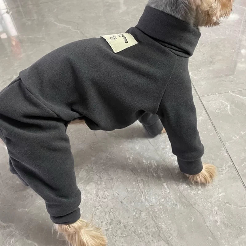 Overall Onesie med hög krage för hund